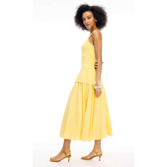 SIMKHAI Silas Knit Yellow Midi  Dress - Picture 2 of 9